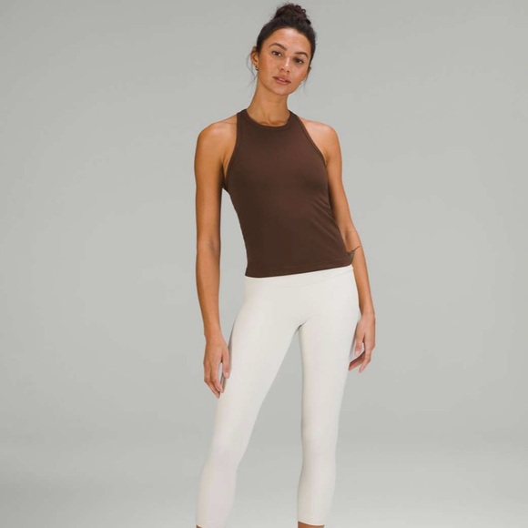 Lululemon Align Waist-Length Racerback Tank Top. Size 6. Color Java Brown. - Picture 5 of 9